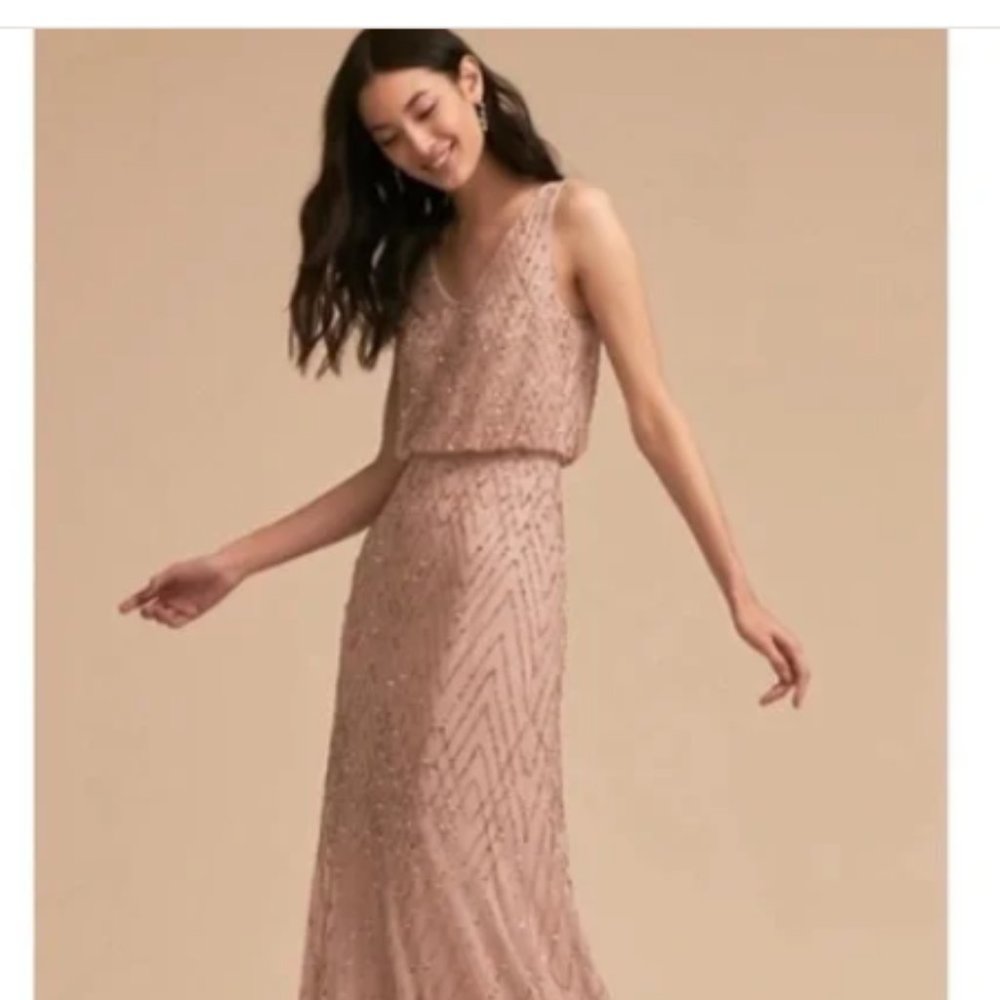 BHLDN x Anthropologie Blaise Sequined Dress Size 6
